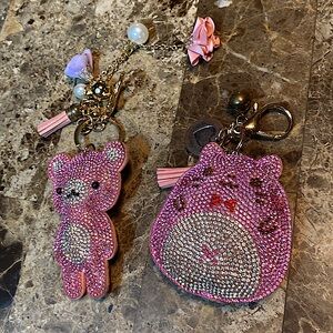 2 Bling Pink Animal Charms✨